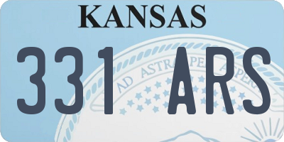 KS license plate 331ARS