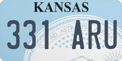 KS license plate 331ARU