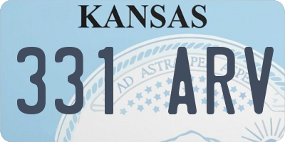 KS license plate 331ARV