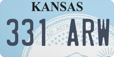 KS license plate 331ARW