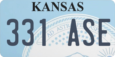 KS license plate 331ASE