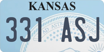 KS license plate 331ASJ