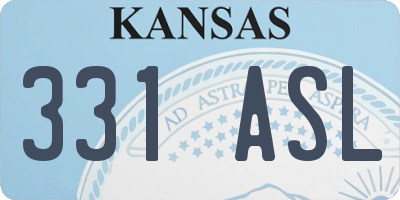 KS license plate 331ASL