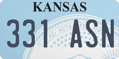 KS license plate 331ASN