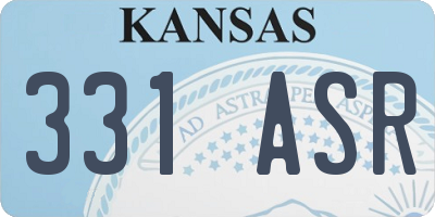 KS license plate 331ASR