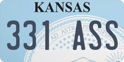 KS license plate 331ASS