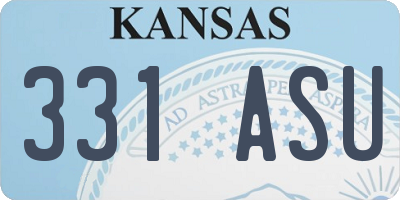 KS license plate 331ASU