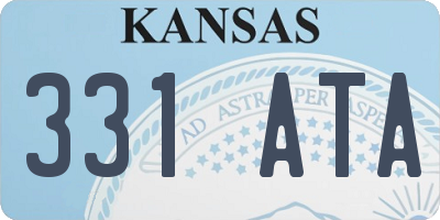 KS license plate 331ATA