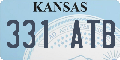 KS license plate 331ATB
