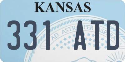 KS license plate 331ATD