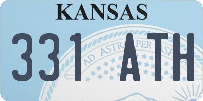 KS license plate 331ATH