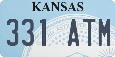 KS license plate 331ATM