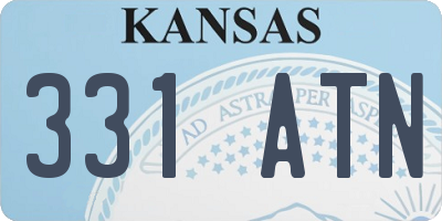 KS license plate 331ATN