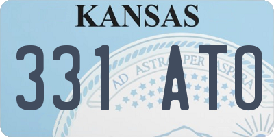 KS license plate 331ATO