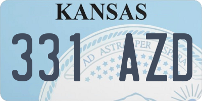 KS license plate 331AZD