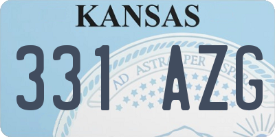 KS license plate 331AZG