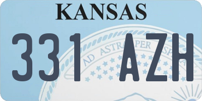 KS license plate 331AZH