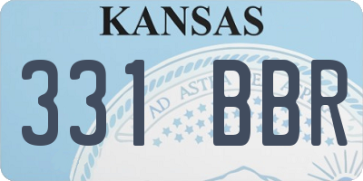 KS license plate 331BBR