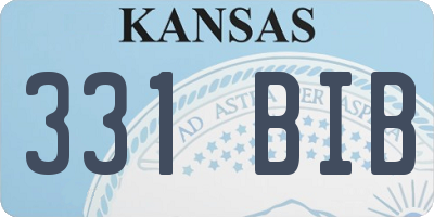 KS license plate 331BIB