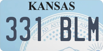 KS license plate 331BLM
