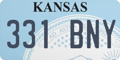 KS license plate 331BNY