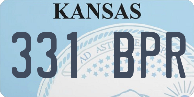 KS license plate 331BPR