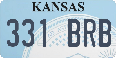 KS license plate 331BRB