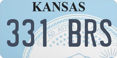 KS license plate 331BRS