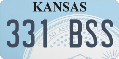 KS license plate 331BSS