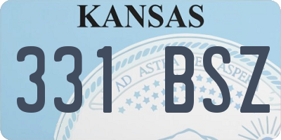 KS license plate 331BSZ