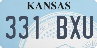 KS license plate 331BXU