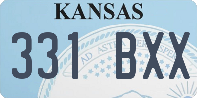 KS license plate 331BXX
