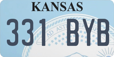 KS license plate 331BYB
