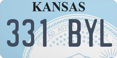 KS license plate 331BYL
