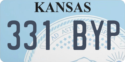 KS license plate 331BYP