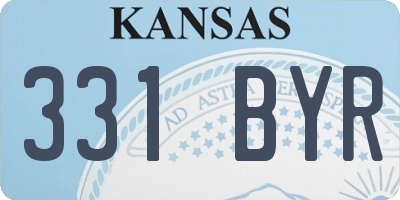 KS license plate 331BYR