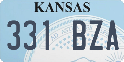 KS license plate 331BZA