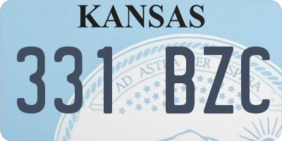 KS license plate 331BZC