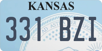 KS license plate 331BZI