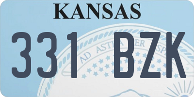 KS license plate 331BZK