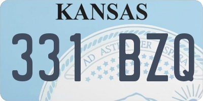 KS license plate 331BZQ