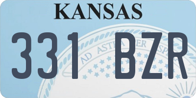 KS license plate 331BZR