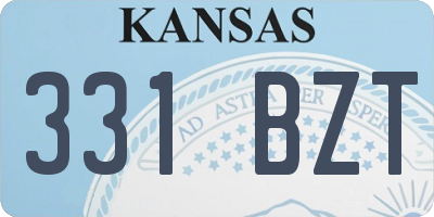 KS license plate 331BZT
