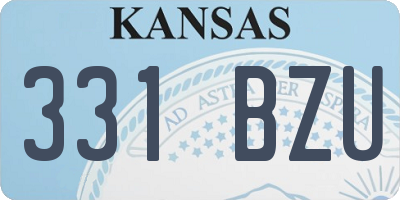 KS license plate 331BZU