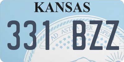 KS license plate 331BZZ