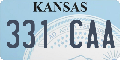 KS license plate 331CAA