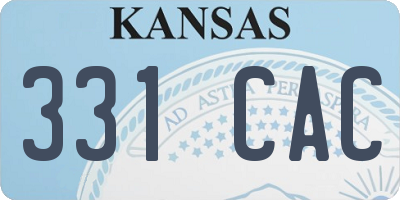 KS license plate 331CAC