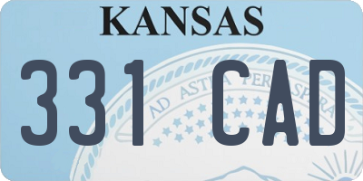 KS license plate 331CAD