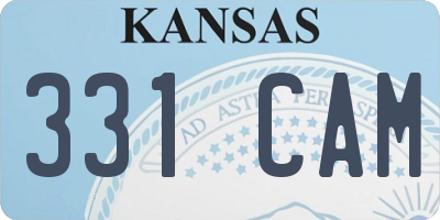KS license plate 331CAM