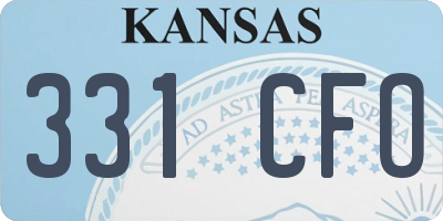 KS license plate 331CFO